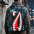 Kinder-Rucksack Hai-Motiv mit USB-Anschluss