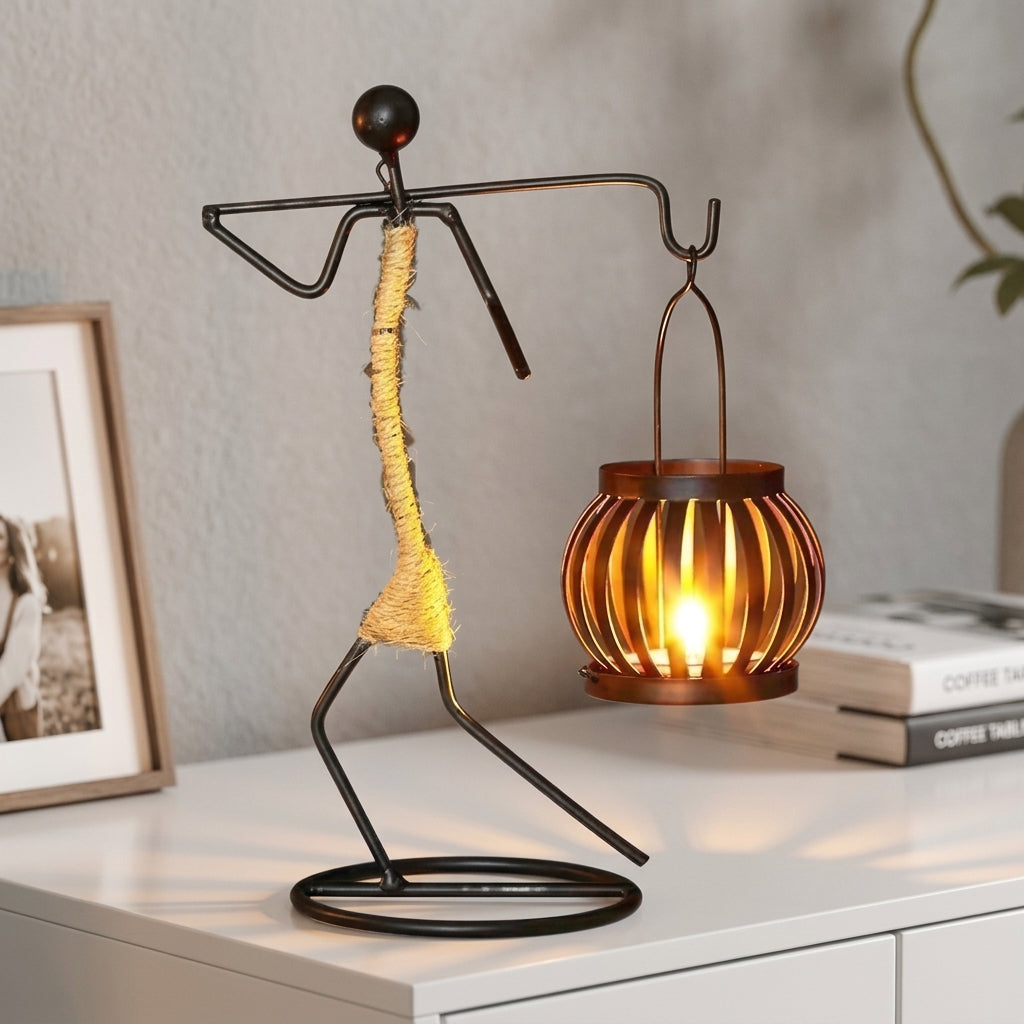 Kerzenständer Metall Figur Vintage-Design