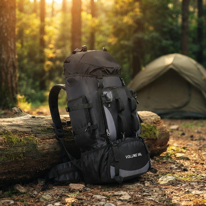 Trekkingrucksack 90L Wasserabweisend – Wander- und Campingrucksack mit Tragesystem