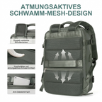 Travel backpack 35 L with USB port and shoe compartment