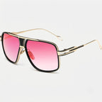 Pilotenbrille – Goldener Metallrahmen, UV400, Übergroße Gläser, 5 Farben