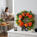 Herbstkranz Kunstblumen mit Kürbissen 40 cm