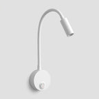LED reading lamp with gooseneck for wall or table, 30 cm, aluminum