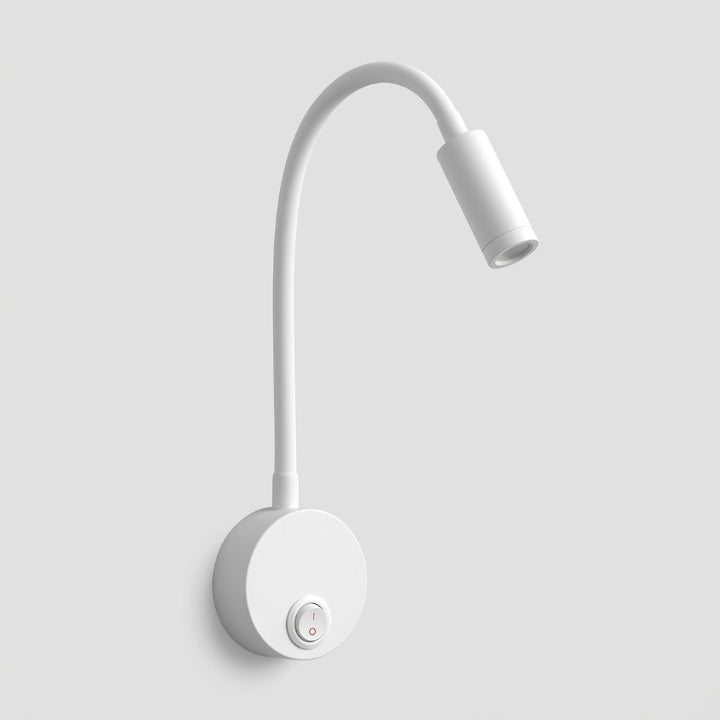 LED reading lamp with gooseneck for wall or table, 30 cm, aluminum