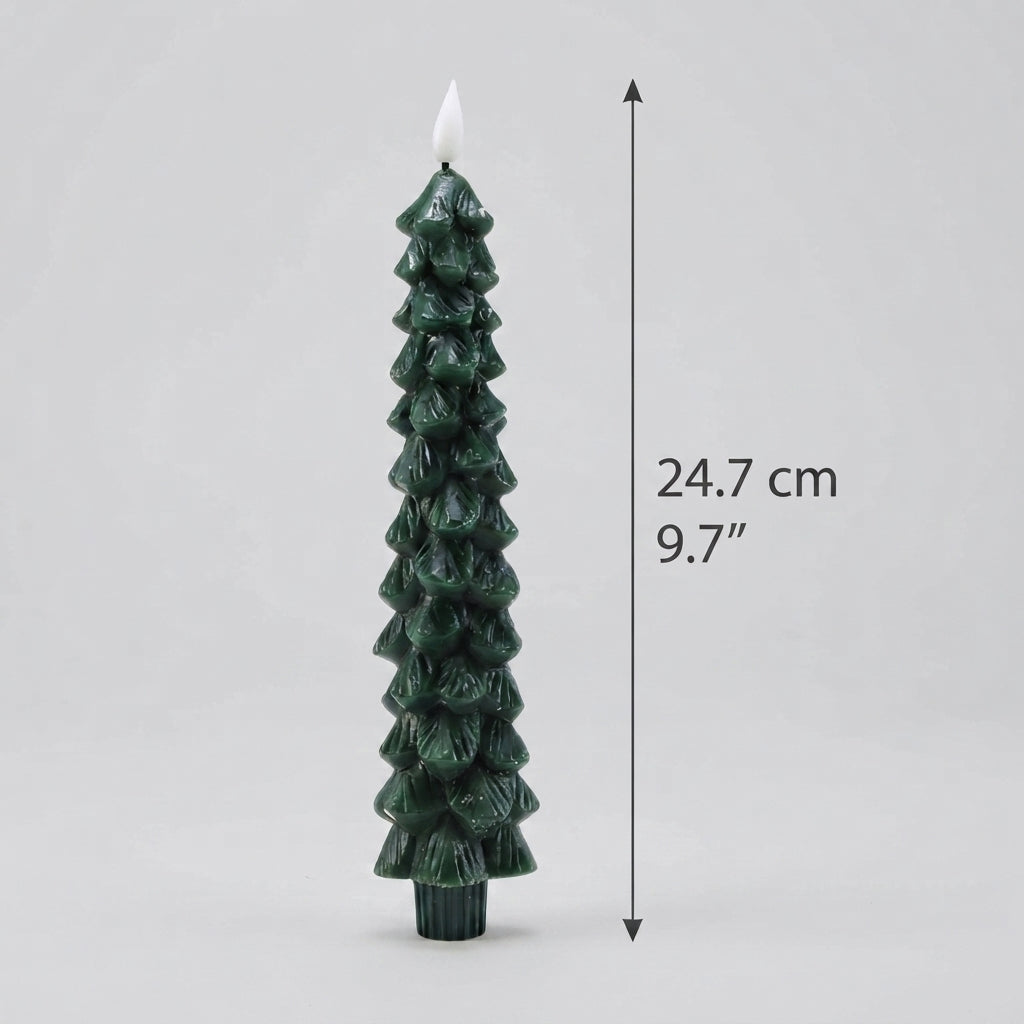 LED-Weihnachtsbaum-Kerze mit Flammeneffekt und Fernbedienung