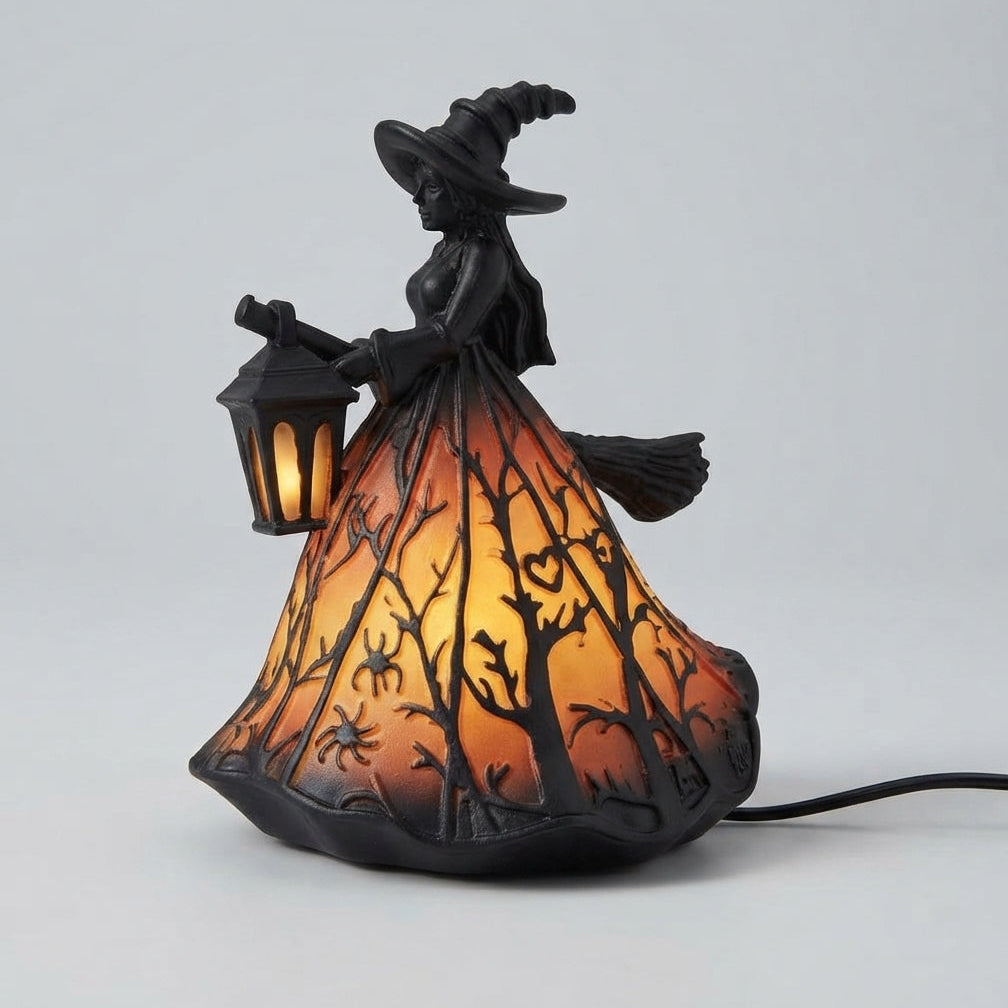 Hexenlampe Deko mit Laterne – Warmes Licht für Herbstabende
