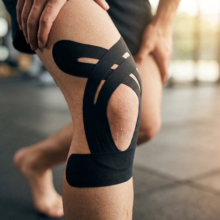 Kinesio Tape Knie vorgeschnitten, 10 Stück, 20 cm, hält bei Schweiß