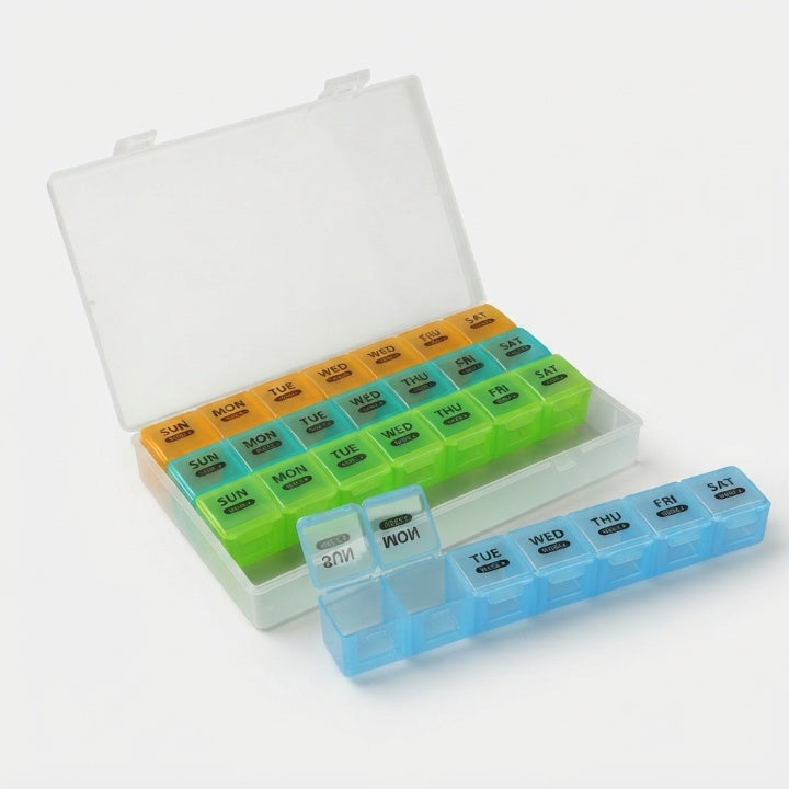 Pillenorganizer mit 28 Fächern – Wochenplaner für Tabletten