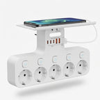 Wandsteckdose mit USB und Nachtlicht – 5 Steckplätze