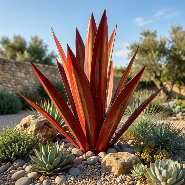 Metall-Agave Gartenfigur – Dekorative Skulptur für Garten & Terrasse
