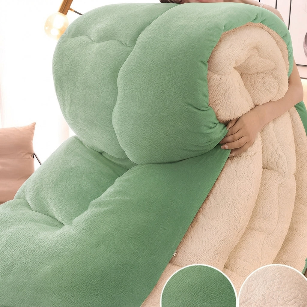 Winterdecke Flanell-Fleece mit Wollfüllung