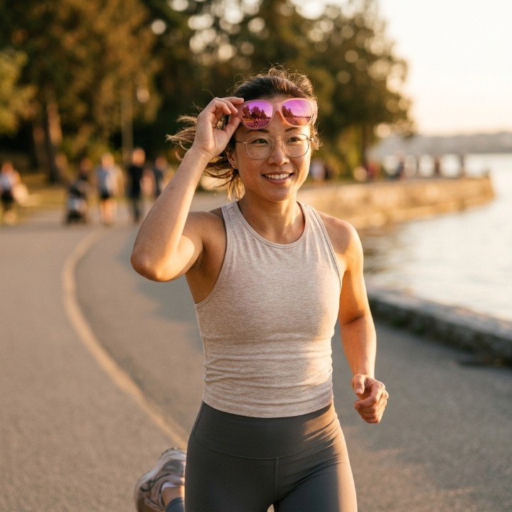 Polarized clip-on sunglasses for eyeglass wearers