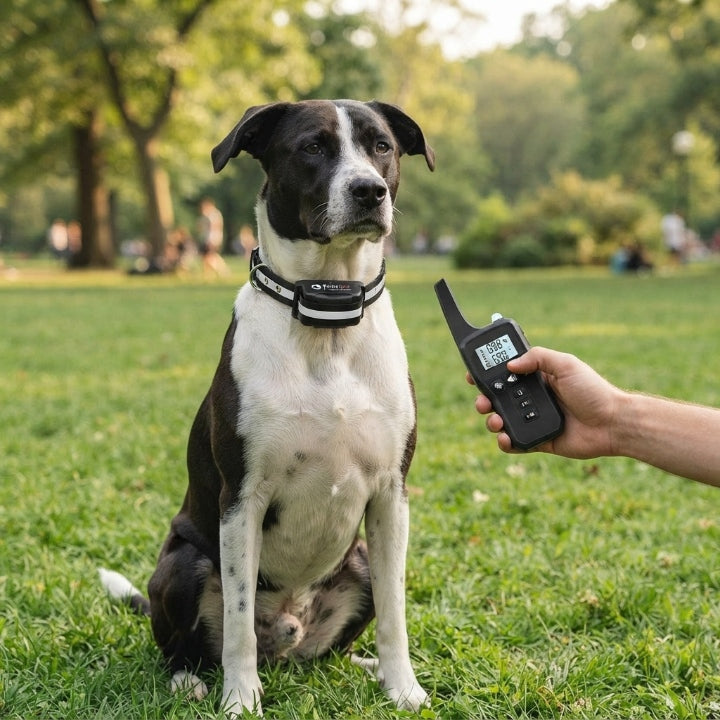 Dog collar with remote control, 1000 m range – IP67 waterproof