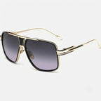Pilotenbrille – Goldener Metallrahmen, UV400, Übergroße Gläser, 5 Farben