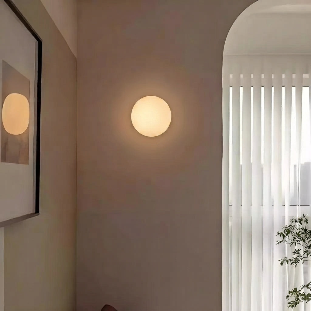 Wandlampe Glas rund mit G9-Fassung – Moderne Kugelform