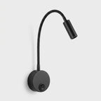 LED reading lamp with gooseneck for wall or table, 30 cm, aluminum