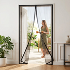 Magnetic door screen against insects – Closes automatically