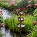 3-stage metal rain catcher for garden