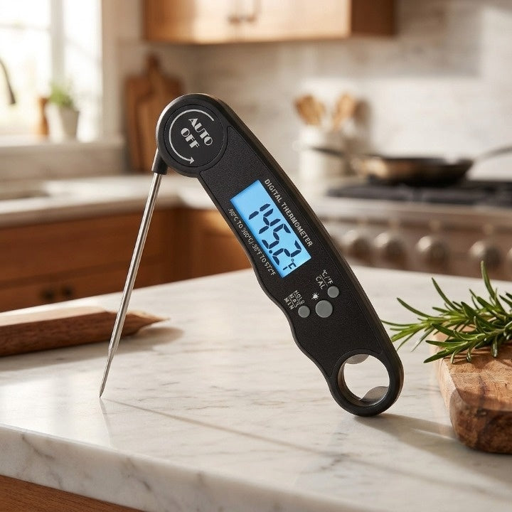 Fleischthermometer Edelstahl mit Sofortanzeige