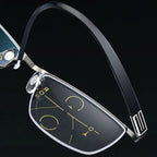 Bifocal reading glasses for near and far – semi-rimless, +1.0 to +4.0 dpt