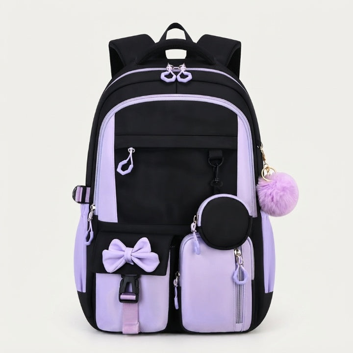 Schulrucksack mit Schleife – Leicht und Geräumig