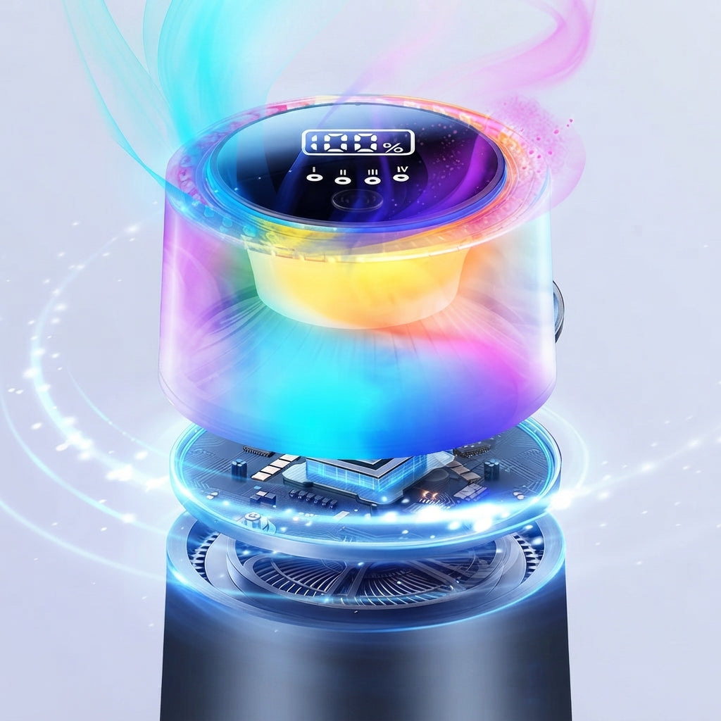 Auto-Aromadiffusor mit Ambiente-Licht und Sternenhimmel-Projektion