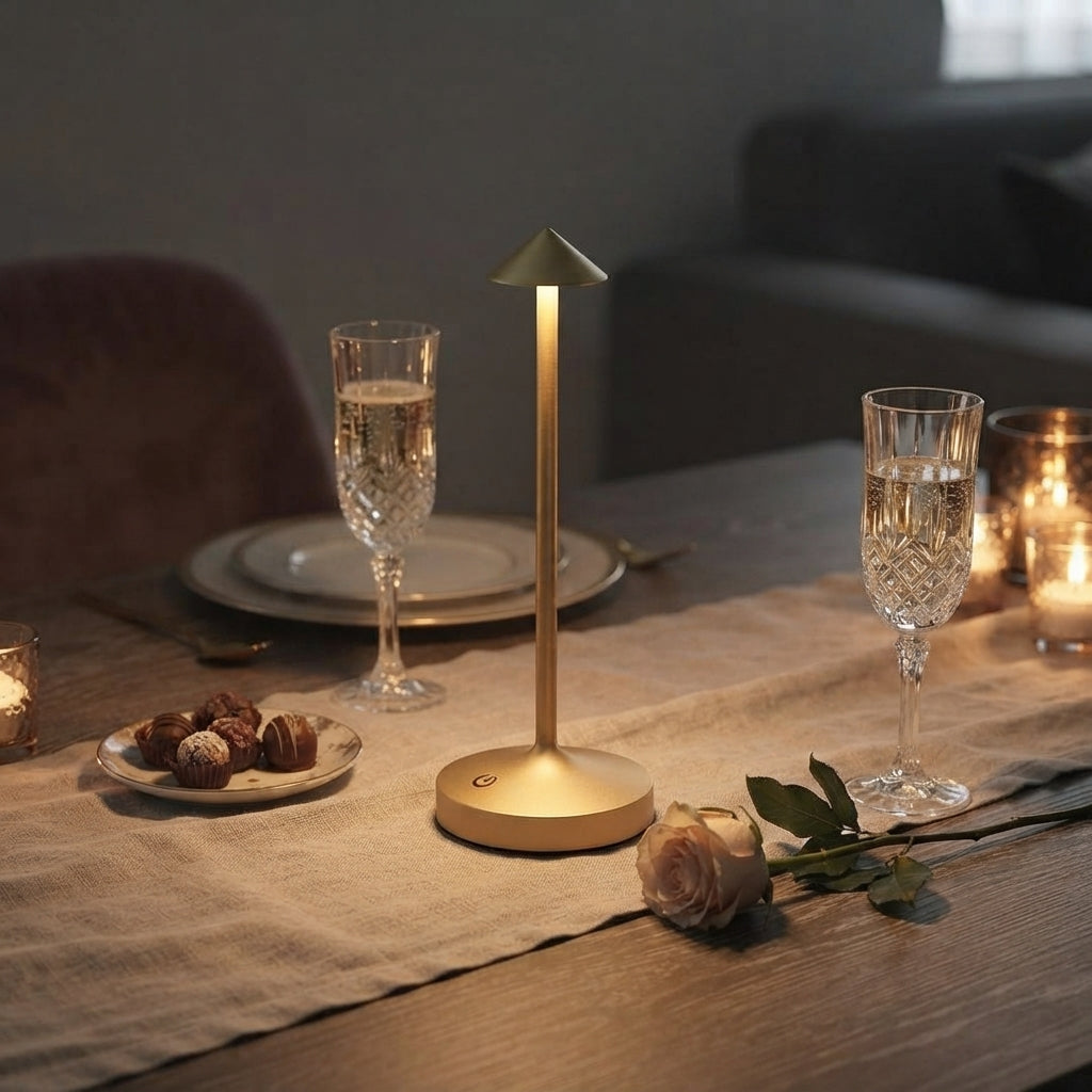 LED-Tischleuchte kabellos mit dimmbarem Licht