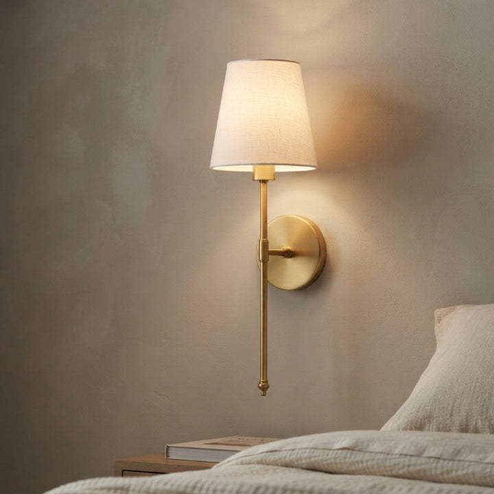 Wireless LED wall lamp with remote control, RGB light and color temperature, no drilling
