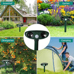 Ultraschall-Tierabwehr Solar – PIR-Bewegungsmelder 110°, IP44, 13–40 kHz