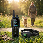 Hundehalsband mit Fernbedienung, Ansage & Vibration, 2000 m, IP67