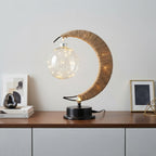 Mondlampe mit Farbwechsel und Holzständer