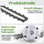 Chain mower replacement head with metal chain for brush cutters