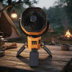 Camping-Ventilator mit LED-Licht und Solar-Powerbank