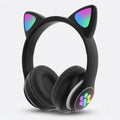 Gaming headset cat ear design with LED lighting