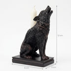 Gothic-style resin candle holder with animal motif