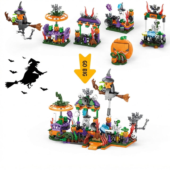 Halloween Adventskalender Bausteine – 31 Mini-Bauwerke