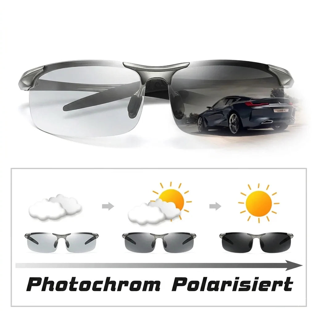 Selbsttönende Sonnenbrille — Photochrom, Polarisiert, UV400-Schutz