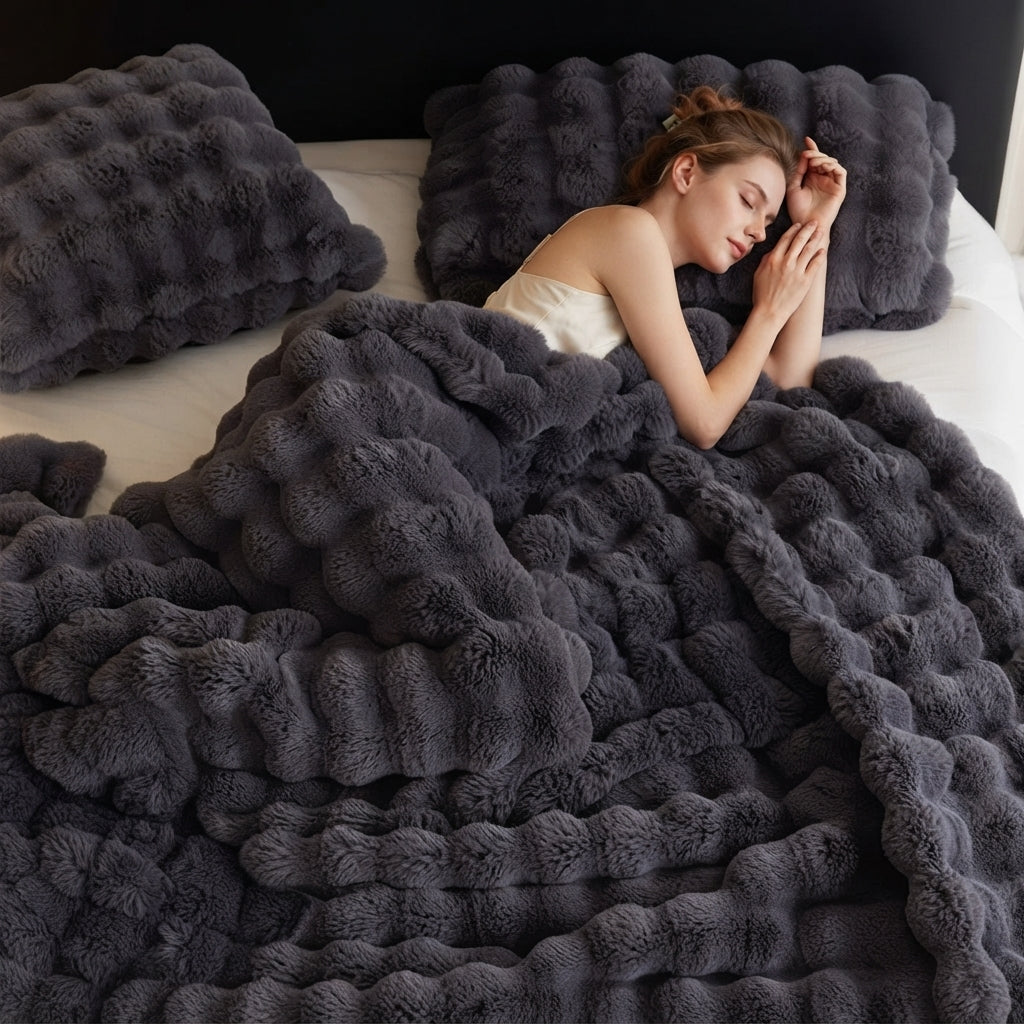Plüsch-Wolldecke Flauschig – Weich und Warm