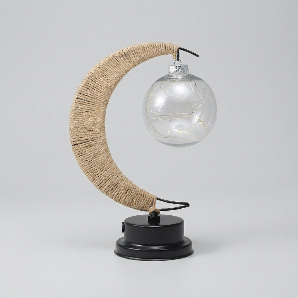 Mondlampe mit Farbwechsel und Holzständer