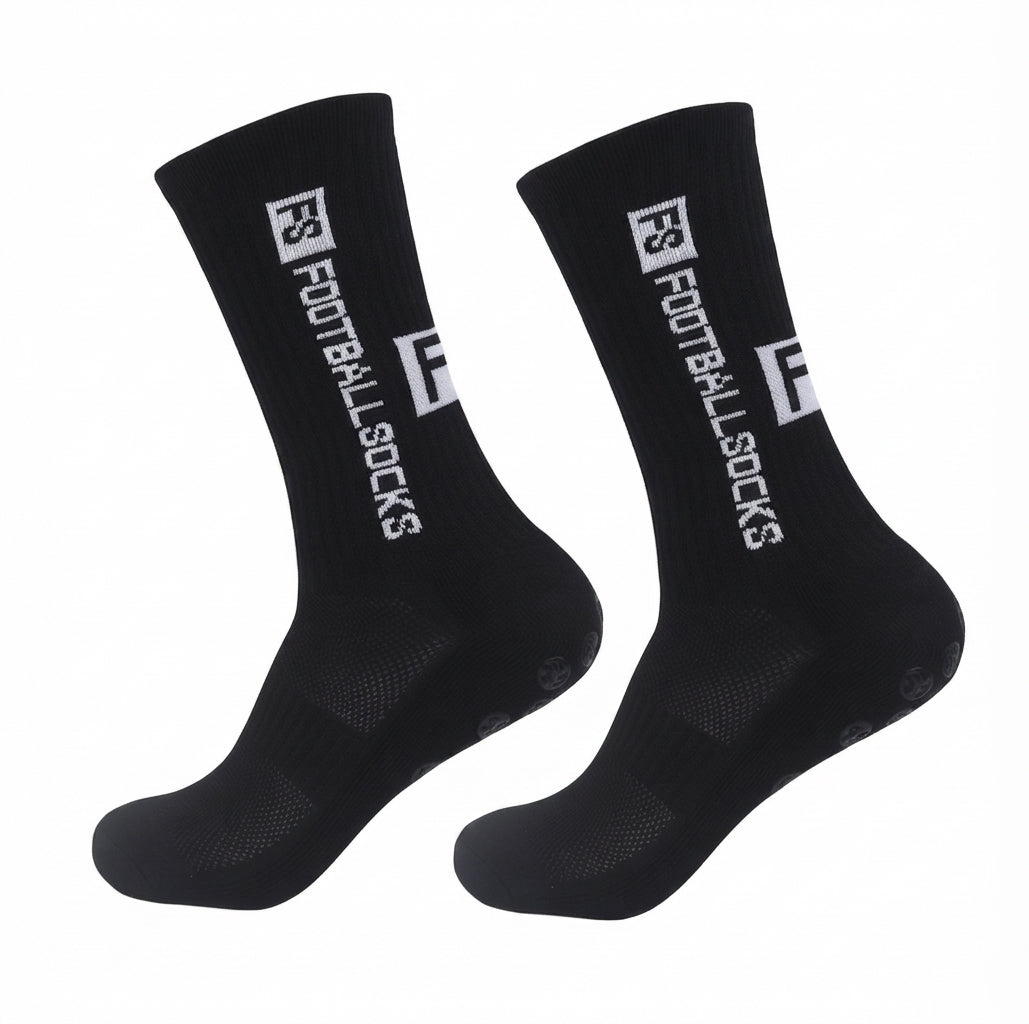 Sportsocken mit Silikon-Grip und Baumwoll-Spandex