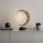 Mondlampe mit Farbwechsel und Holzständer