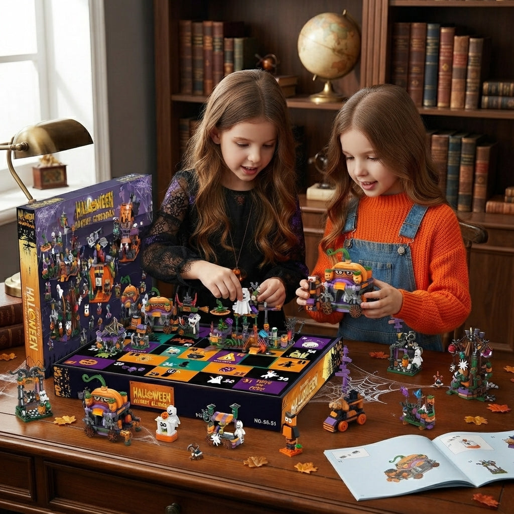 Halloween Adventskalender mit 31 Bauwerken zum Zusammenbauen