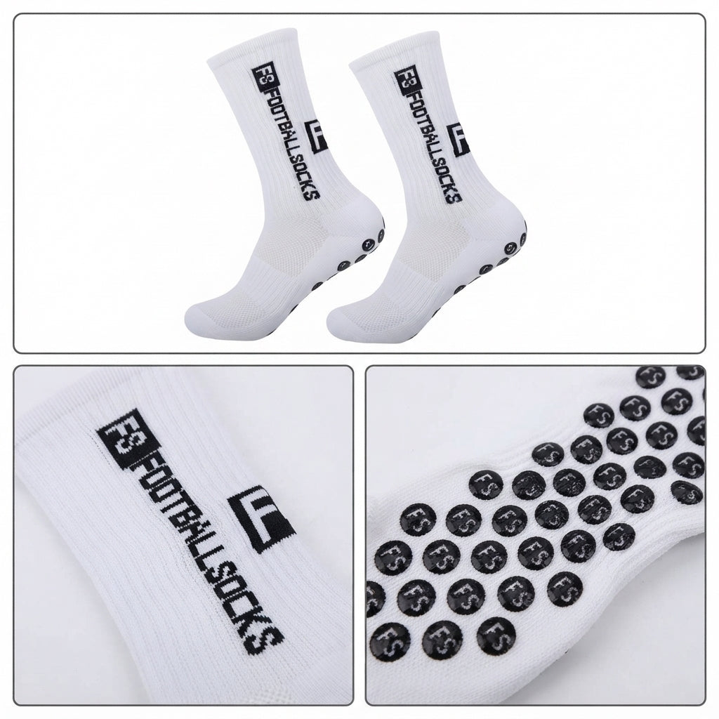 Sportsocken mit Silikon-Grip und Baumwoll-Spandex