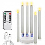 LED-Stabkerzen Flammenlos mit Fernbedienung – Warmes Kerzenlicht