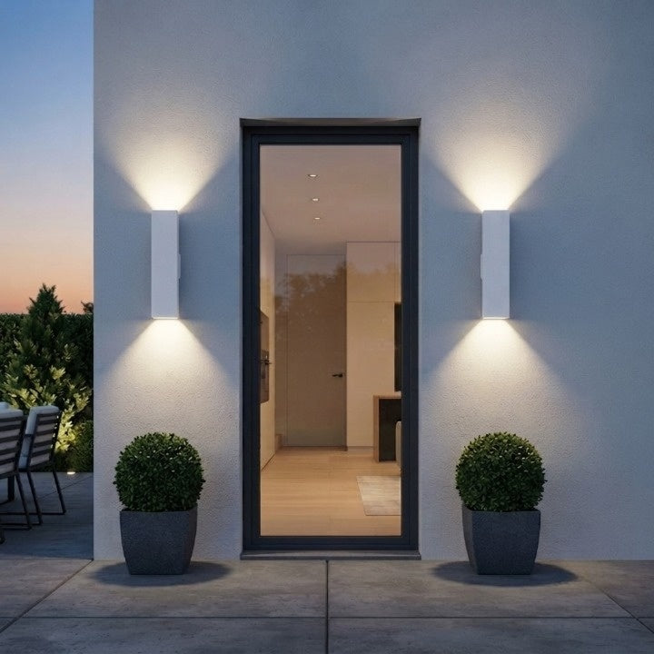Wetterfeste LED-Wandleuchte – weiches Doppellicht für drinnen & draußen
