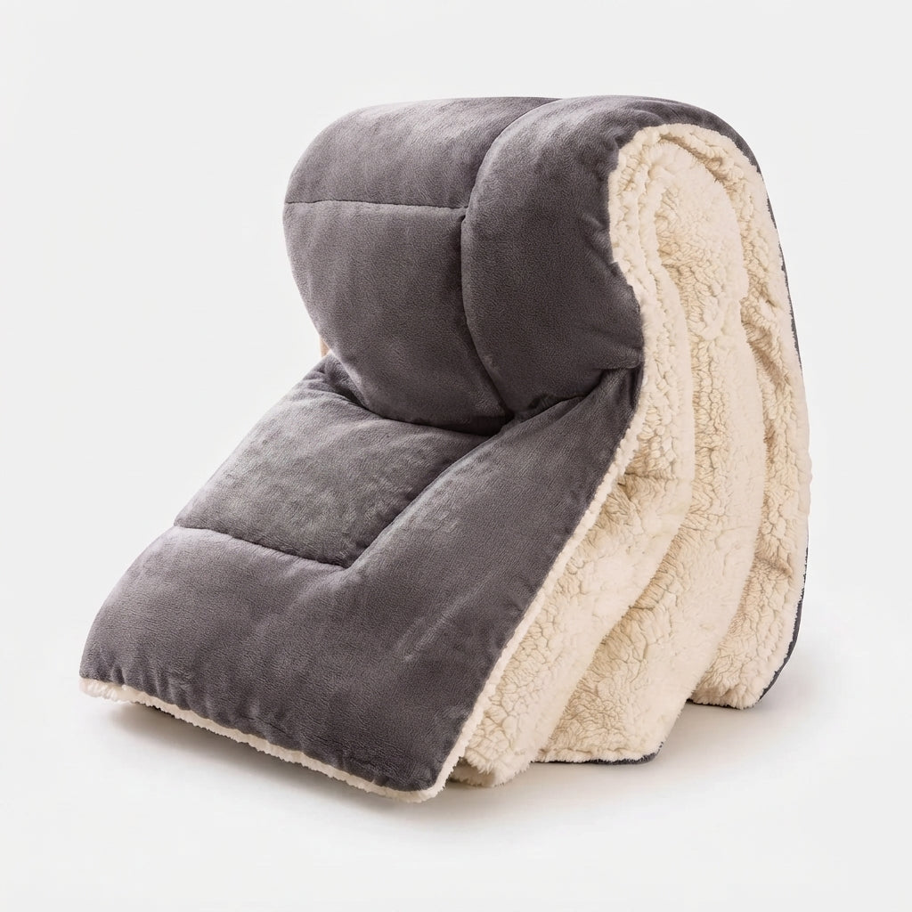 Winterdecke Flanell-Fleece mit Wollfüllung