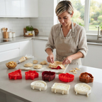 Hand-Pastetenform Set Apfel Kürbis Eichel
