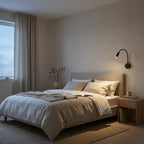 LED reading lamp with gooseneck for wall or table, 30 cm, aluminum