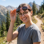 Polarized clip-on sunglasses for eyeglass wearers
