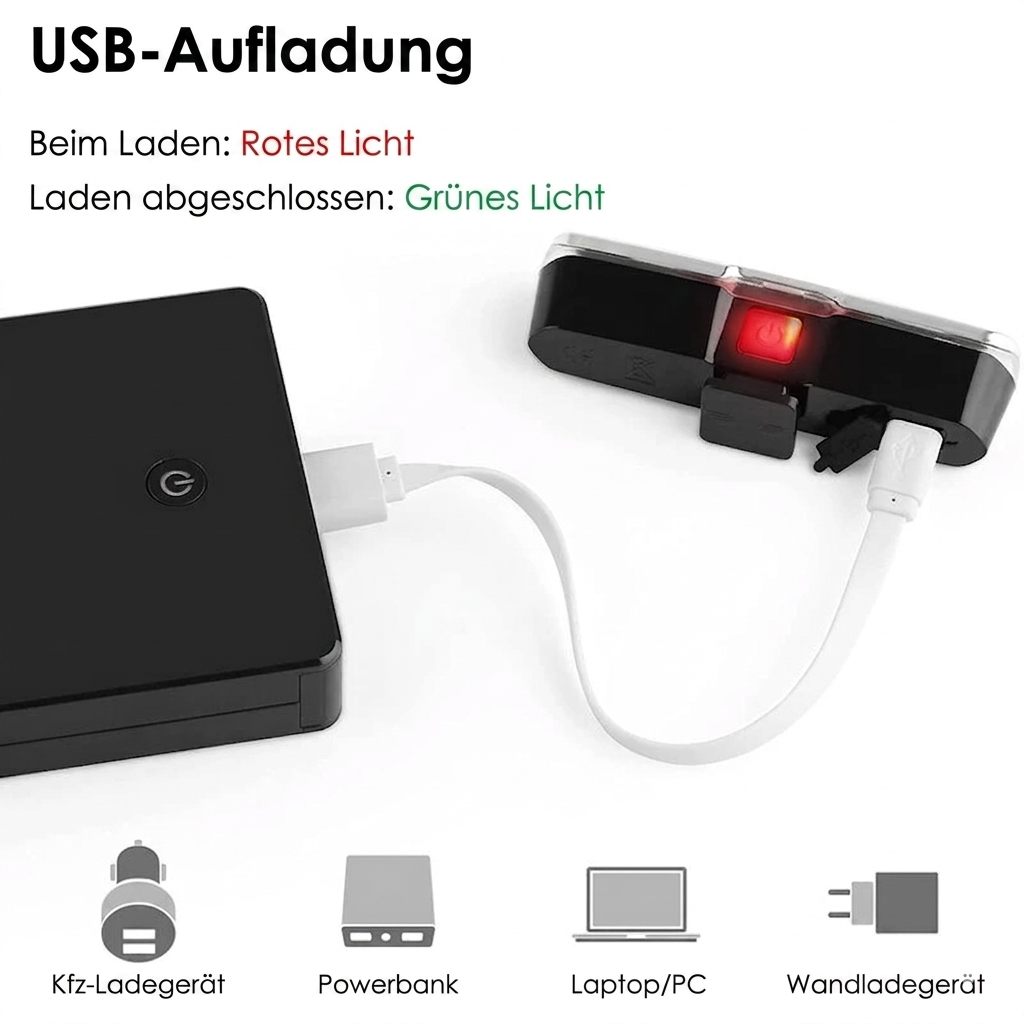 Kabelloser Fahrrad-Blinker — LED-Fahrtrichtungsanzeige mit Fernbedienung